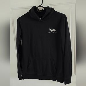 Kids Black Hoodie with Graphic Print